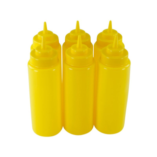 6er Set Quetschflasche Gelb 0,95 Liter
