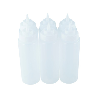 6er Set Quetschflasche Transparent 0,95 Liter