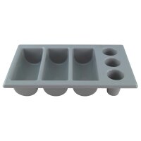 Besteckkasten mit sechs Einteilungen, 1/1 GN, Polyethylen