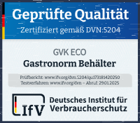 GN Behälter Gastronorm 1/2  20 mm gelocht/perforiert aus Edelstahl GVK ECO