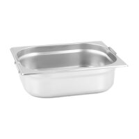 GN Behälter Gastronorm 1/2 100 mm mit Fallgriffe aus Edelstahl GVK ECO