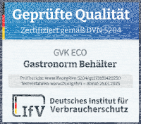 GN Deckel Gastronorm 1/2 mit Fallgriffaussparung aus Edelstahl GVK ECO
