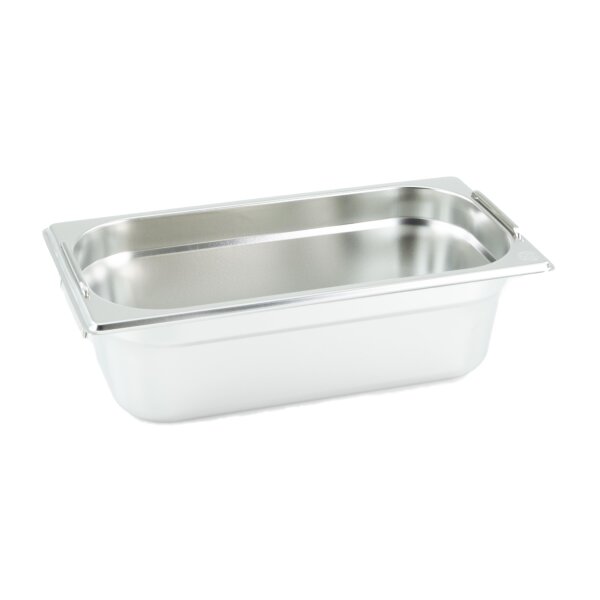 GN Behälter Gastronorm 1/3 100 mm mit Fallgriffe aus Edelstahl GVK ECO