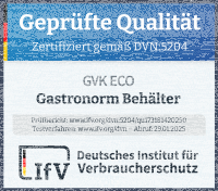 GN Behälter Gastronorm 1/3 100 mm mit Fallgriffe aus Edelstahl GVK ECO