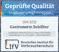 GN Deckel Gastronorm 1/3 mit Fallgriffaussparung aus Edelstahl GVK ECO