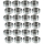 24x Aschenbecher aus Edelstahl 10 cm Durchmesser