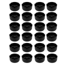 24x Aschenbecher aus Melamin schwarz in 10 cm Durchmesser