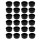 24x Aschenbecher aus Melamin schwarz in 10 cm Durchmesser