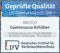 GN Behälter Gastronorm 1/1 20 mm aus Edelstahl GVK ECO