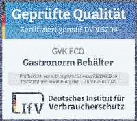 GN Behälter Gastronorm 1/1 100 mm gelocht/perforiert aus Edelstahl GVK ECO