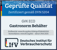 GN Behälter Gastronorm 1/1 65 mm gelocht/perforiert aus Edelstahl GVK ECO