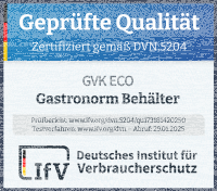 GN Behälter Gastronorm Behälter 1/2 20mm - 200mm Tiefe aus Edelstahl - ungelocht oder gelocht - Deckel oder Behälter