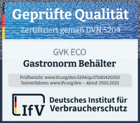 GN Behälter Gastronorm 1/2 150 mm aus Edelstahl GVK ECO