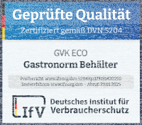 GN Behälter Gastronorm 1/2  200 mm gelocht/perforiert aus Edelstahl GVK ECO