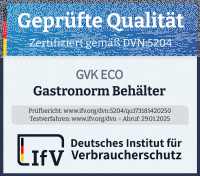 GN Behälter Gastronorm 1/3 100 mm aus Edelstahl GVK ECO