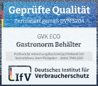 GN Behälter Gastronorm 1/4 200 mm aus Edelstahl GVK ECO