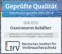 GN Deckel Gastronorm 1/4 aus Edelstahl GVK ECO