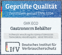 GN Behälter Gastronorm 1/6 100 mm aus Edelstahl GVK ECO