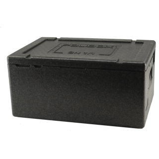 EPP Thermobox Isolierbox Kühlbox Warmhaltebox Transportbox bis GN 1/1 mit einer Tiefe bis 200 mm.