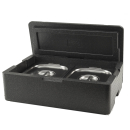 EPP Thermobox Isolierbox Kühlbox Warmhaltebox Transportbox inkl. 2 Stück GN-Behälter 1/2 100 und Deckel mit Fallgriffen