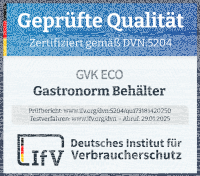 GN Deckel Gastronorm 1/6 mit Löffelaussparung aus Edelstahl GVK ECO