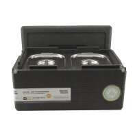 EPP Thermohauser Kühlbox Warmhaltebox Transportbox inkl. 2x GN 1/2 200mm + Deckel mit Fallgriffen
