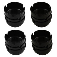 12 Stück Aschenbecher aus Melamin in schwarz...