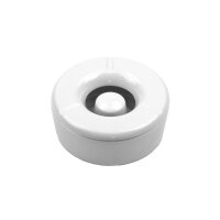 12 Stück Windaschenbecher Aschenbecher mit abnehmbaren Deckel aus Melamin in weiß ø 11,5cm