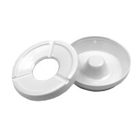 12 Stück Windaschenbecher Aschenbecher mit abnehmbaren Deckel aus Melamin in weiß ø 12cm