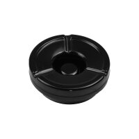 12 Stück Windaschenbecher Aschenbecher mit abnehmbaren Deckel aus Melamin in schwarz ø 12cm