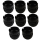 24 Stück Aschenbecher aus Melamin in schwarz ø 8 cm