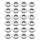 24 Stück Windaschenbecher Aschenbecher mit abnehmbaren Deckel aus Melamin in weiß ø 10cm