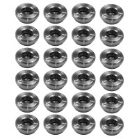 24 Stück Windaschenbecher Aschenbecher mit abnehmbaren Deckel aus Edelstahl ø 9,8cm