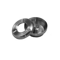 24 Stück Windaschenbecher Aschenbecher mit abnehmbaren Deckel aus Edelstahl ø 9,8cm