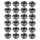 24 Stück Windaschenbecher Aschenbecher mit abnehmbaren Deckel aus Edelstahl ø 9,8cm