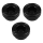 3 Stück Windaschenbecher Aschenbecher mit abnehmbaren Deckel aus Melamin in schwarz ø 10cm