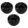 3 Stück Windaschenbecher Aschenbecher mit abnehmbaren Deckel aus Melamin in schwarz ø 12cm