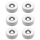 6 Stück Windaschenbecher Aschenbecher mit abnehmbaren Deckel aus Melamin in weiß ø 11,5cm