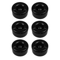 6 Stück Windaschenbecher Aschenbecher mit abnehmbaren Deckel aus Melamin in schwarz ø 11,5cm