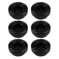 6 Stück Windaschenbecher Aschenbecher mit abnehmbaren Deckel aus Melamin in schwarz ø 10cm4