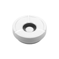 6 Stück Windaschenbecher Aschenbecher mit abnehmbaren Deckel aus Melamin in weiß ø 12cm