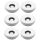 6 Stück Windaschenbecher Aschenbecher mit abnehmbaren Deckel aus Melamin in weiß ø 12cm