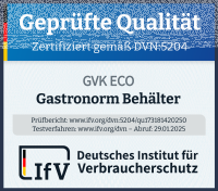 GN Behälter Gastronorm 2/1 65 mm aus Edelstahl GVK ECO