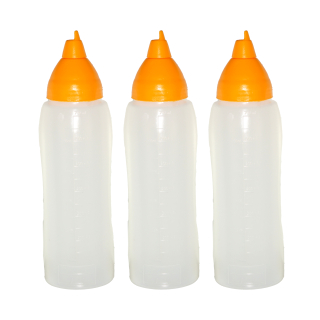 3 gelbe Quetschflaschen 750 ml tropffrei Ketchupflaschen Senfflasche Mayonaiseflasche