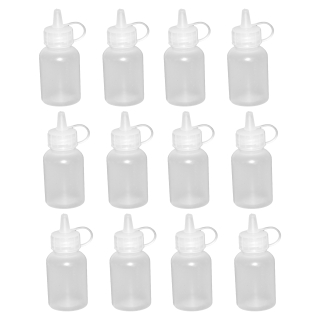 12 Mini Quetschflaschen 30 ml Soßenflasche, Dressingflasche, Gewürzflasche