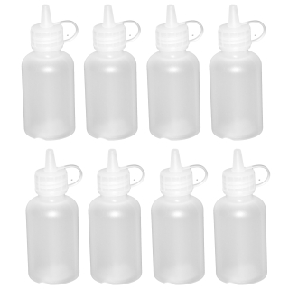 8 Mini Quetschflaschen 50 ml Soßenflasche, Dressingflasche, Gewürzflasche