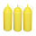 3 Stück gelbe Quetschflaschen 1 Liter Dosierflasche Spenderflasche Dressingflasche