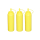 3 Stück gelbe Quetschflaschen 0,26 Liter Dosierflasche Spenderflasche Dressingflasche