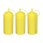 3 Stück gelbe Quetschflaschen 0,49 Liter Dosierflasche Spenderflasche Dressingflasche