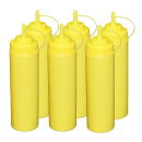 6 Stück gelbe Quetschflaschen 0,76Liter Dosierflasche Spenderflasche Dressingflasche